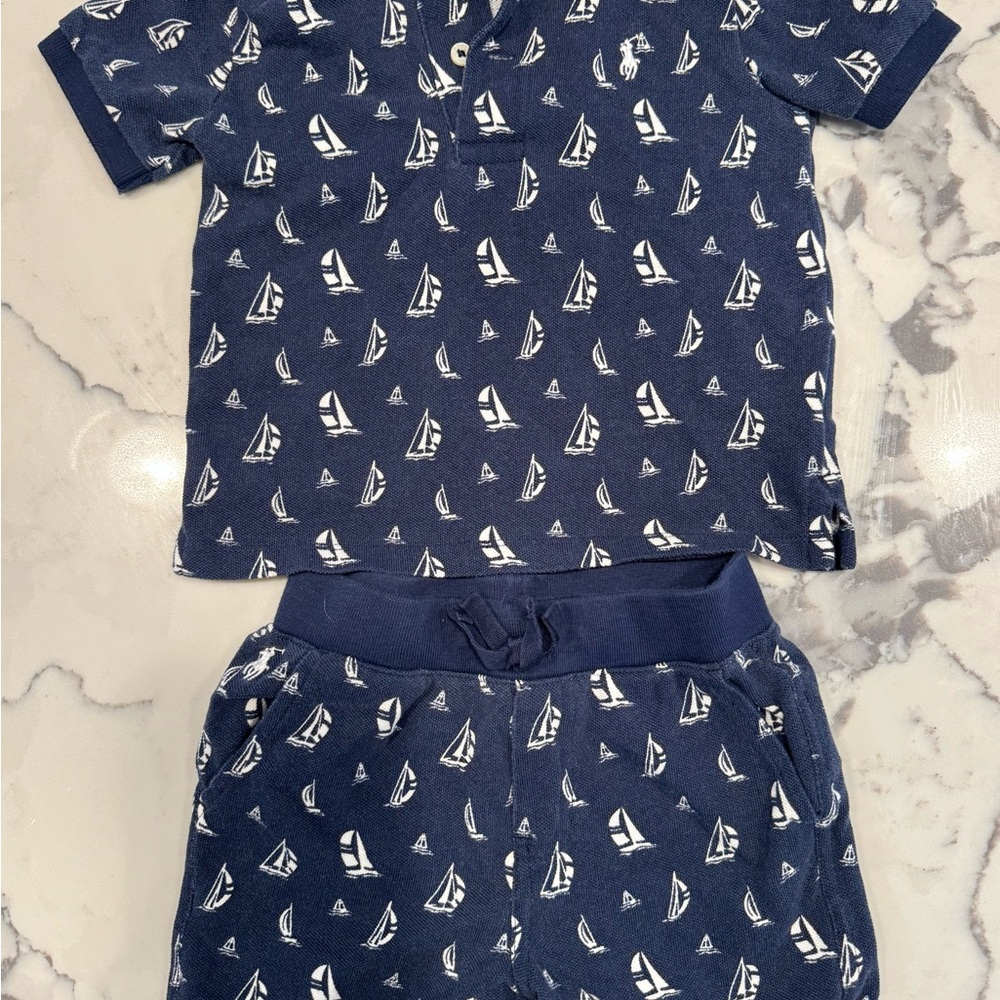 Nautical Navy Kids Pajama Set